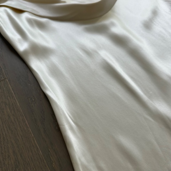 Reformation RONDA White Ivory Silk Maxi Dress Gown Size 6 Bridal Wedding w/ tag - Picture 8 of 16